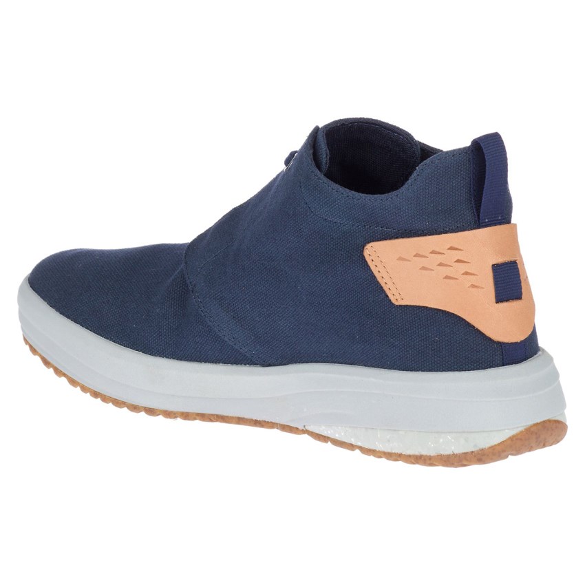 Bottes Merrell Gridway Mid Canvas Bleu Marine Homme | P.I.NYUW